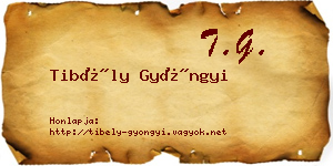 Tibély Gyöngyi névjegykártya