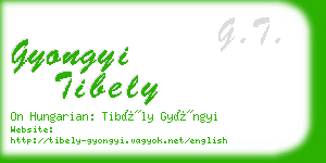 gyongyi tibely business card